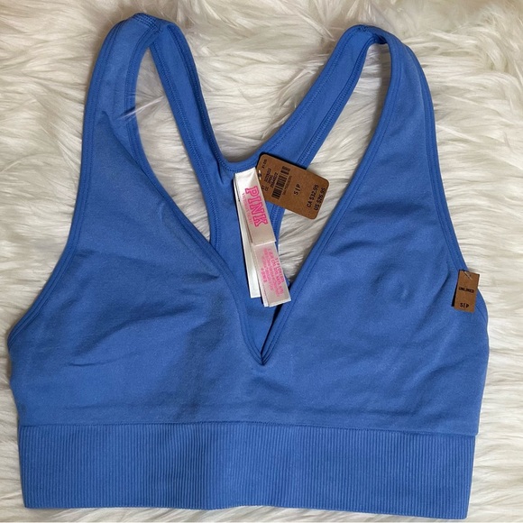 NWT PINK Victoria's Secret Seamless Plunge Bralette - Picture 5 of 7